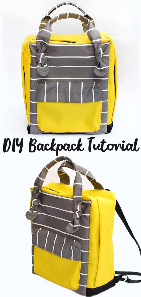 DIY Mini Backpack Tutorial Diy Small Backpack, Diy Backpack Tutorial, Small Backpack Pattern, Messenger Bags For School, Backpack Pattern Sewing, Backpack Tutorial, Big Backpacks, Diy Sewing Tutorials, Tote Bag Tutorial