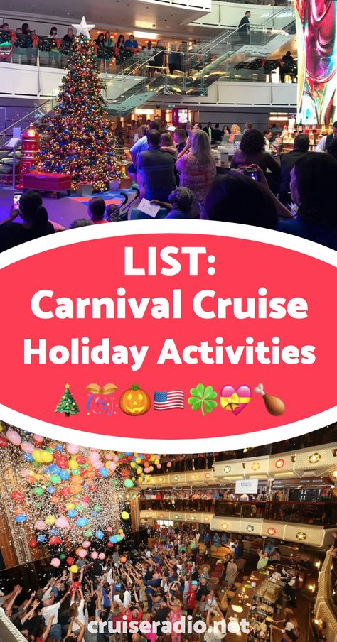 carnival-cruise-holiday-activities-pin #carnival #cruise #christmas #holiday #halloween #easter Christmas Cruise Ideas, Christmas Cruise Outfit, Carnival Cruise Tips, Carnival Horizon, Cruising Tips, Carnival Ships, Carnival Cruises, Carnival Breeze, Carnival Christmas