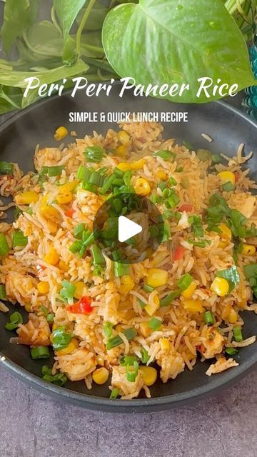 Lunch Tiffin Recipes, Peri Peri Rice Recipe, Lunch Tiffin Ideas, Paneer Rice Recipes Indian, Paneer Rice Recipes, Tiffin Recipe Indian, Tiffin Box Recipes, Peri Peri Masala, Rice Recipes For Lunch