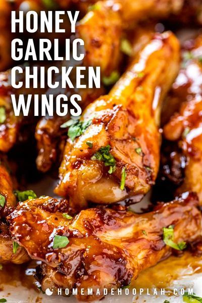 Chicken Wing Sauce Recipes, Honey Garlic Wings, Easy Honey Garlic Chicken, Wings Recipe Baked, Honey Garlic Chicken Wings, Wings Recipes, Wing Sauce Recipes, Chicken Wing Recipes Baked, Garlic Chicken Wings