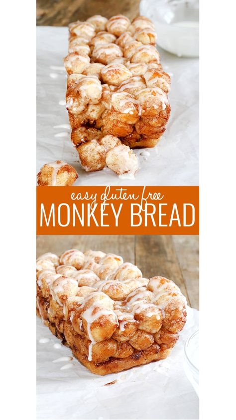 Super Easy Gluten Free Monkey Bread | A Fun Snack and Activity Gluten Free Dairy Free Monkey Bread, Gluten Free Cinnamon Pull Apart Bread, Dairy Free Monkey Bread Pull Apart, Monkey Bread Gluten Free, Gluten Free Monkey Bread Easy, Gf Monkey Bread, Healthy Monkey Bread, Gluten Free Monkey Bread Recipe, Gluten Free Breakfast Ideas