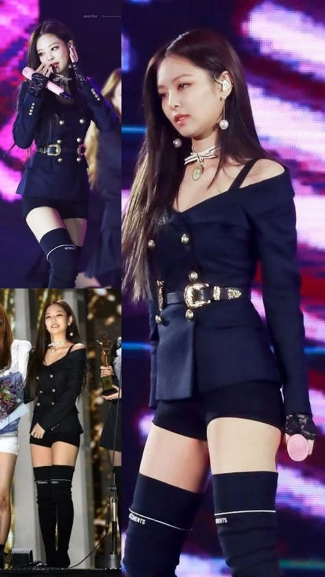 Jennie Kim Concert, Kpop Costume, Stray Kids Fashion, Blackpink Outfits, Kpop Concert Outfit, Celebrity Casual Outfits, Preformance Outfits, Event Outfit, Jennie Kim Blackpink