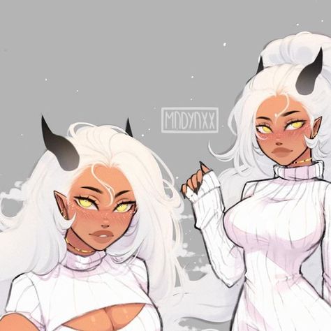 Madyaxx Oc Art, Mndynxx Art, Madyaxx Oc, Woman Drawings, White Demon, Pretty Characters, Moon Bunny, Oc Art, November 30