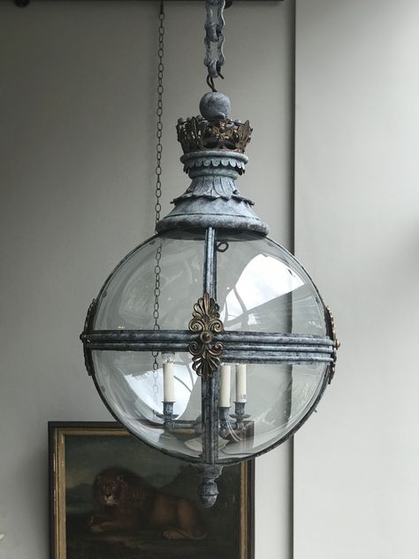 Introducing the Anthemion Globe #Lantern in Verdigris finish. It is available in many different hand finishes and can be IP44 rated. Modern Victorian Interior Design, Modern Victorian Interiors, Globe Lantern, Victorian Interior Design, Light Inspiration, French Lighting, Victorian Interior, Modern Victorian, Antique Fireplace