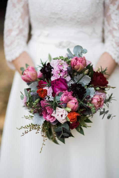 Jewel Toned Bouquet, Small Jewel Tone Bouquet, Jewel Tone Flower Crown Wedding, Jewel Tone Dahlia Bouquet, Jewel Tone Flower Crown, Eastern Wedding, Small Bridal Bouquets, Wedding Reception Layout, Wedding Planning Book