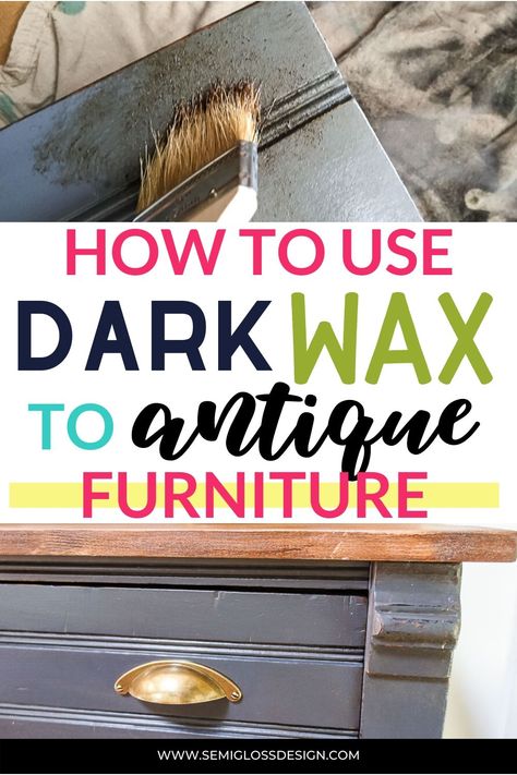 Applying Dark Wax Over Chalk Paint, Using Dark Wax On Chalk Paint, Using Dark Wax On Painted Furniture, Dark Waxed Furniture, Wax For Chalk Paint Furniture, Applying Wax To Chalk Painted Furniture, Chalk Paint And Wax Techniques, Wax Painting Furniture, Gray Chalk Paint With Dark Wax Finish