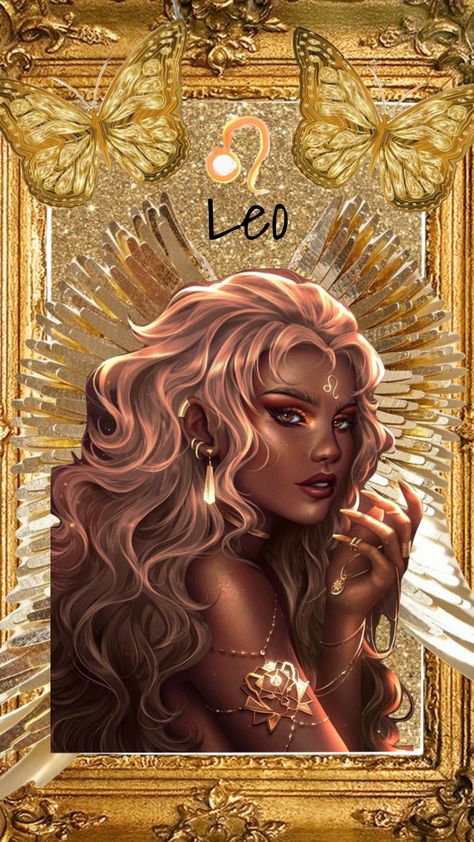 Leo Horoscope Art, Leo Character, Leo Goddess, Leo Painting, Leo Art Wallpaper, Leo Woman Art, Leo Szn, Leo Zodiac Art, Leo Art