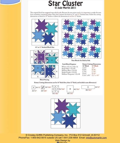 Judy Martin's Star Cluster Star Cluster Quilt, Pillow Ideas, Star Cluster, Quilt Projects, Half Square Triangles, Quilts Ideas, Star Quilts, Quilting Crafts, Table Toppers