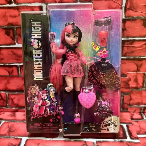 Monster High Doll G3 Draculaura Fashion Count Fabulous Mattel Hhk51 2022 Brand New Sealed Draculaura Fashion, Count Fabulous, G3 Draculaura, Monster High Pink, Monster High Toys, Monster High Doll, Dolls Accessories, Potato Chips, Doll Accessories