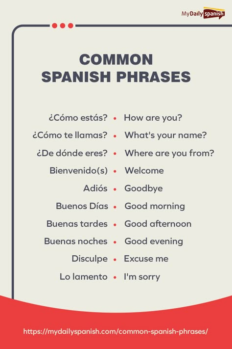 Here are some of the most useful and common Spanish phrases that you could start using today! Check out the article + get a free PDF! #SpanishVocabulary Spain Vocabulary, Spanish Study Notes, Common Spanish Phrases, Beginner Spanish Lessons, Spanish 101, Useful Spanish Phrases, Spanish Words For Beginners, Spanish Sentences, Basic Spanish Words