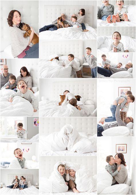 Bed Family Photoshoot, Family Bed Photos, Toronto Lifestyle, Studio Family Portraits, Men's Portrait Photography, Toronto Photography, Family Photoshoot Poses, Fun Family Photos, Newborn Family Photos