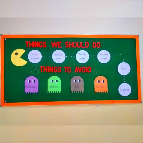 Classroom rules board ideas School Rules Bulletin Board, Class Rules Bulletin Board, Classroom Rules Bulletin Board Ideas, Classroom Rules Bulletin Board, Rules Board Ideas, Expectations Bulletin Board, Rules Bulletin Board, High School Decor, Hall Ideas