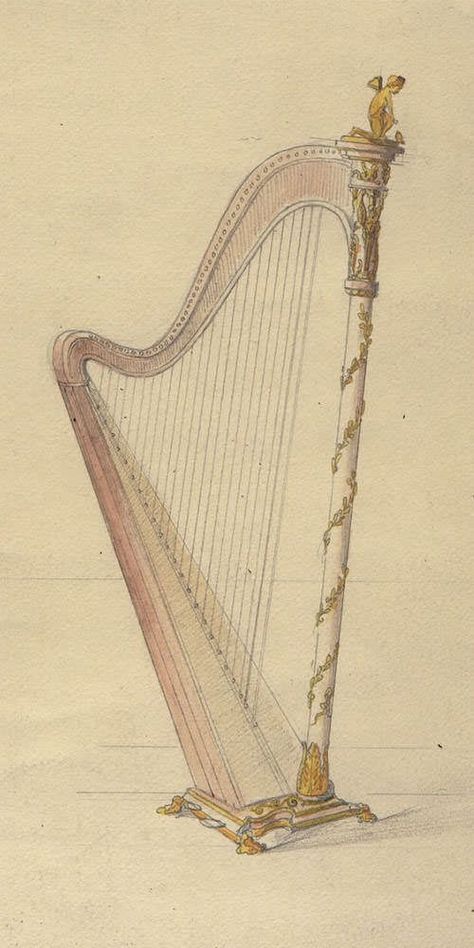 Lyre Harp Aesthetic, Harp Aesthetic, Harp Tattoo, Harp Art, Celtic Harp, Mermaid Pattern, Sound Boxes, Music Artwork, Music Aesthetic