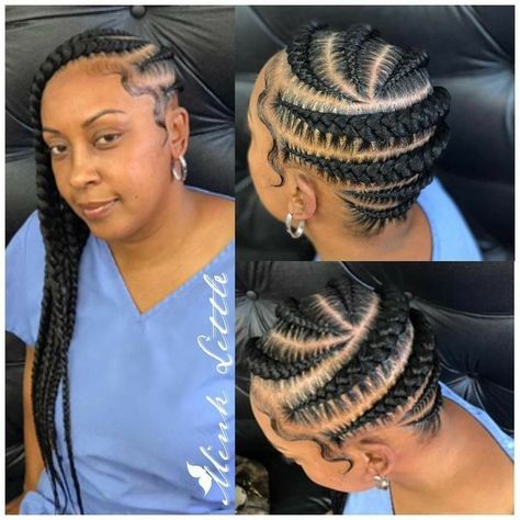 #Braids Feedins Braids, Lemonade Braids Hairstyles, Feed In Braids, Lemonade Braids, Blonde Box Braids, Feed In Braids Hairstyles, Braided Styles, Long Box Braids, Afrikaanse Mode