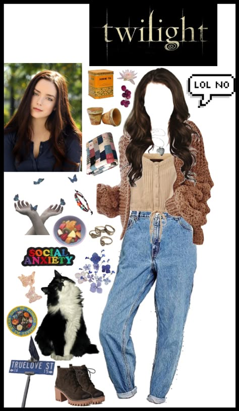 Renee Dwyer, Elizabeth Swan, Twilight Oc, Movie Character Ideas, Charlie Swan, Twilight Outfits, The Younger Sister, Gold Png, Clueless Outfits