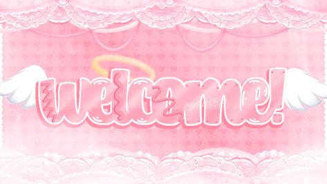 Youtube Banner Kawaii, Jungkook Youtube Banner, Kawaii Youtube Banner, Welcome Aesthetic, Youtube Banner Backgrounds 1024x576, Server Banner, Welcome Background, X Banner, Text Banner