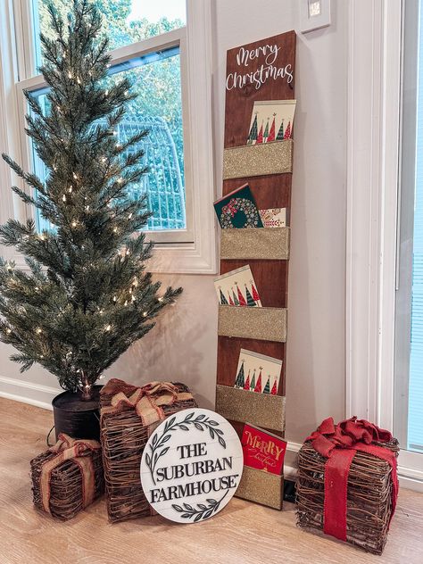 Christmas card holder display