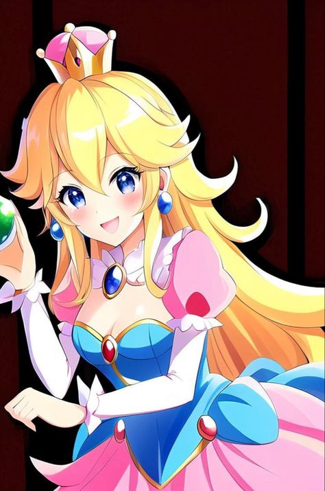 mine Peach Baking, Princess Peach Fanart, Princess Peach Art, Mario Princess Daisy, Peach Fanart, Super Mario Peach, Rosalina And Peach, Peach Daisy And Rosalina, Daisy Princess