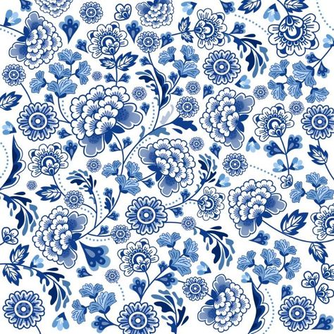 White Print Wallpaper, Blue China Patterns, Chinese Porcelain Pattern, Blue Pottery Designs, Blue And White Print, Chinese Pattern, Blue Pottery, Porcelain Art, Chinese Patterns