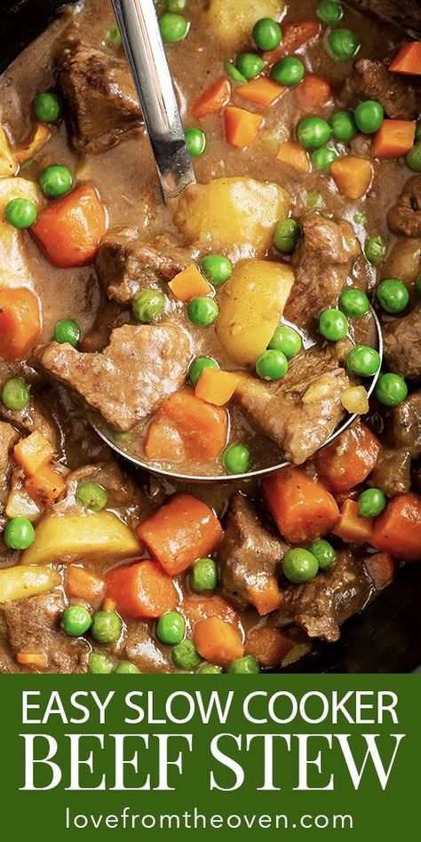 Easy slow cooker beef stew crockpot recipe. Great family meal, picky eater approved! #dinner #recipes #crockpot #slowcooker #beefstew #comfortfood #dinnerrecipe #familydinner Slowcooker Beefstew, Easy Slow Cooker Beef Stew, Slow Cooker Beef Stew Easy, Stew Crockpot, Tasty Beef Stew, Crockpot Recipes Beef Stew, Pot Recipes Healthy, Beef Stew Crockpot, Pot Beef Stew