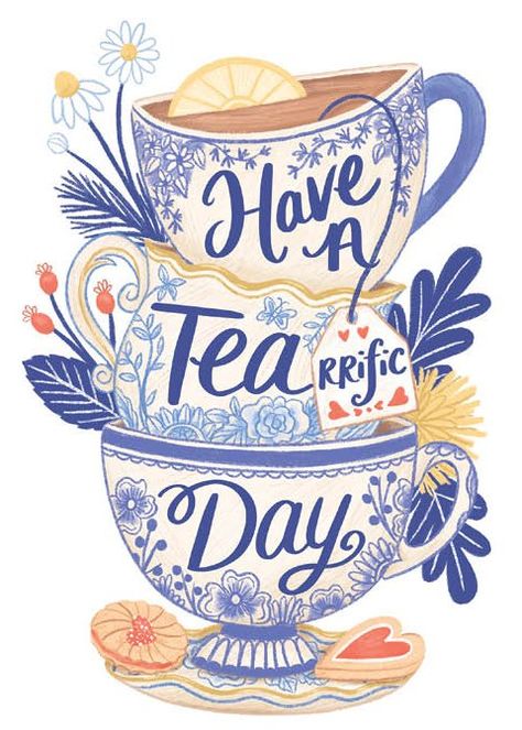 Tea Quotes, My Cup Of Tea, Tea Art, E Card, Food Illustrations, Tea Room, Tea Lover, Tea Time, Tea Party