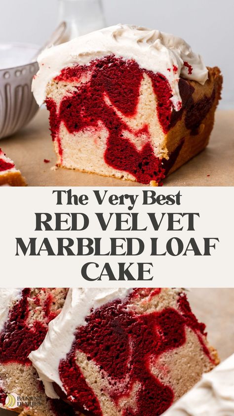 Red Velvet Carrot Cake, Gluten Free Loaf Cake Recipes, Moist Loaf Cake, Red Velvet Loaf Cake, Vegan Loaf Cake, Red Velvet Banana Bread, Red Velvet Marble Cake, Red Velvet Loaf, Vegan Christmas Cake