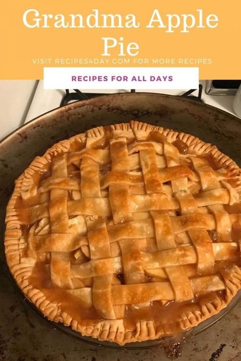 Family Recipes Easy, Granny Smith Apple Pie, Easy Apple Pie Recipe, Grandmas Apple Pie, Old Fashioned Apple Pie, Apple Pie Recipe Homemade, Apple Pie Recipe Easy, Granny Smith Apple, Classic Apple Pie