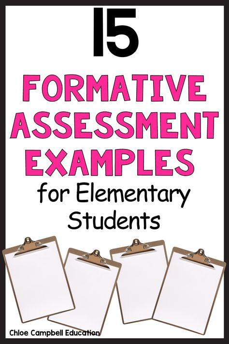 Read about Formative Assessment Ideas for Elementary in our latest blog post! It's filled with 15 brilliant formative assessment strategies to gauge your students' understandingt. Walk away with 15 practical formative assessment examples that make learning interactive and fun. These tools will help you track student progress effectively. Ideal for educators who wish to weave innovation into their teaching style! #FormativeAssessment #ElementaryEducation #AssessmentStrategies Writing Assessments Elementary, Assessments For Elementary, Performance Assessment Ideas, Teacher Assessment Ideas, Assessment Of Learning, Formative Assessment Ideas Elementary, Assessment For Learning Strategies, Formative Assessment Ideas, Formative Assessment Examples