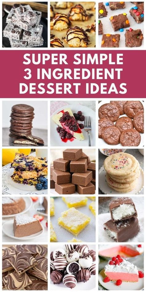 There are SO many amazing dessert recipes out there, but I love these 3 ingredient desserts the most. Perfect for anytime you need an easy dessert recipe in a hurry! Easy Shareable Desserts, Quick Bakes, Amazing Dessert Recipes, 2 Ingredient Desserts, Recipes To Bake, Cheap Desserts, Cheap Dessert Recipes, Fast Dessert Recipes, Desserts With Few Ingredients