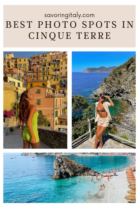 Here are some of the most beautiful photo spots in Cinque Terre, Italy. I will show you the best beaches, where to eat, and what to do in each village. The Cinque Terre is a breathtakingly beautiful region of Italy that is made up of five villages located along the coastline. The 5 villages are Monterosso, Vernazza, Corniglia, Manarola, Riomaggiore. Italy Guide, La Spezia Italy, Monterosso Al Mare, American Foods, Best Of Italy, Cinque Terre Italy, Regions Of Italy, Italian Summer, Best Beaches