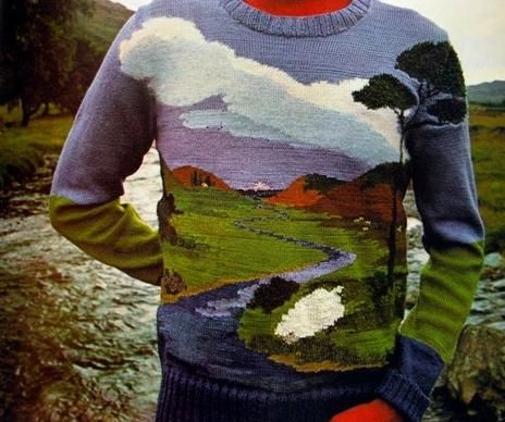 Knitted Landscape Sweater Prince Charming, Cool Sweaters, Fashion Kids, Mode Inspiration, Knitting Inspiration, Look Chic, Sweater Weather, Knitting Pattern, A Man