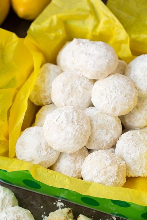 Lemon Snowball Cookies | Cooking Classy | Bloglovin’ Lemon Snowball Cookies, Snowball Cookie Recipe, Snowball Cookies, Crinkle Cookies, Xmas Cookies, Lemon Cookies, Cooking Classy, Lemon Desserts, Köstliche Desserts