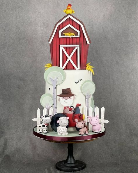 Old Mcdonald Had A Farm, Old Mcdonald, Farm Cake, Spring Blooms, Kids Cake, Birthday Cake, Instagram Profile, Cake, Birthday