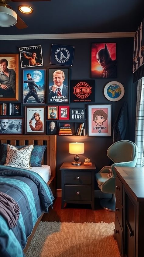 29 Stunning Teen Bedroom Ideas for a Beautiful Bedroom Makeover Collectors Bedroom, Boys Bedroom Ideas Teen, Teen Boys Bedroom Ideas, Pre Teen Boys Room, Design A Bedroom, Teen Bedroom Ideas, Boys Bedroom Ideas, Cozy Nooks