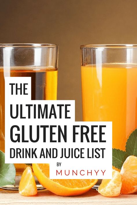 Gluten Free Drinks, Juices, and Beverages Gluten Free Drinks Alcohol Cocktails, Gluten Free Mixed Drinks, List Of Foods Containing Gluten, Gluten Free List Of Foods To Avoid, Gluten Free Alcoholic Drinks, Gfcf Diet, Gluten Free Smoothie, Gluten Free Drinks, Drink Juice