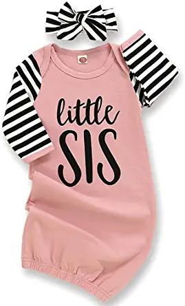 Nightgown Outfit, Baby Dress Clothes, Long Sleeve Nightgown, Baby Girl Sleepers, Gothic Baby, Baby Halloween Outfits, Baby Coming Home Outfit, Hospital Outfit