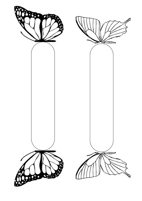 Free butterfly bookmark template Download Handmade Bookmarks Diy Butterfly, Butterfly Drawing Template, Cute Butterfly Bookmarks, Buterfluffy Bookmark, Bookmark Ideas Butterfly, Butterfly Bookmark Template, Different Types Of Bookmarks, Book Marks Printable Free Aesthetic, Bookmarks Handmade Butterfly