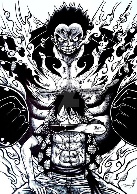 Luffy Gear 4th Luffy Gear Fourth, Luffy Gear 4, Photo Manga, One Piece Tattoos, Gear 4, Geniale Tattoos, One Piece Wallpaper Iphone, One Piece Drawing, One Piece Images