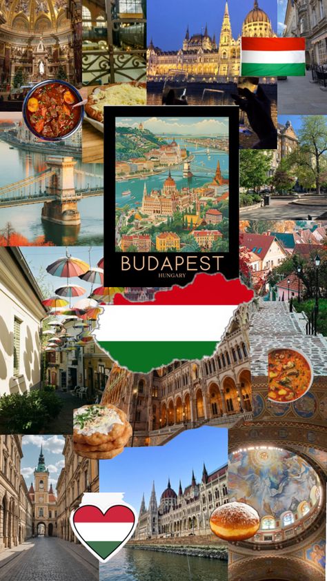 #collage #aesthetic #country #travel #Hungary #viralpost #Budapest #HungarianFood Budapest Travel Aesthetic, Hungary Culture, Hungary Aesthetic, Budapest Aesthetic, Aesthetic Country, Travel Aesthetics, Hungary Travel, Budapest Travel, Euro Summer