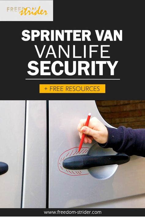 Securing your van is as important as securing your house, especially since we are planning to live full time in our campervan. Click to pin to watch us address how we will be improving our vans security, and where the weak points are in vans that you NEED to fix + grab your FREE to scale Sprinter/Crafter Van Templates to help with your own van build  #vansecurity #vanlocks #vanconversion Van Security, Converted Vans, Diy Campervan, Campervan Conversion, Van Build, Full Time Travel, Camper Makeover, Starting Line, Campervan Conversions