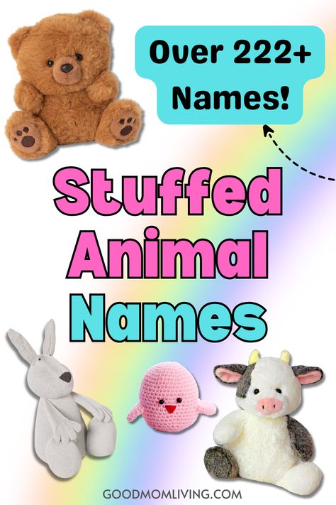 Cute Names for Stuffed Animals Cute Names For Stuffed Animals, Stuffed Animal Names Ideas, Names For Teddy Bears, Stuffed Animals Aesthetic, Stuffed Animal Names, Stuffed Animal Ideas, Cow Names, Cute Pet Names, Fox Plushie