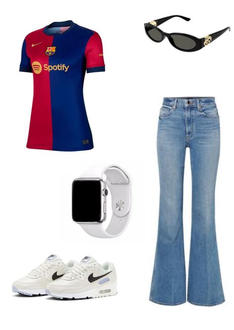 Outfit for Barça girlies 🫶❤️💙 AESTHETIC Barca Outfit, Girlies Aesthetic, Clothes Ideas, New Outfits, Clothes For Women, Clothes