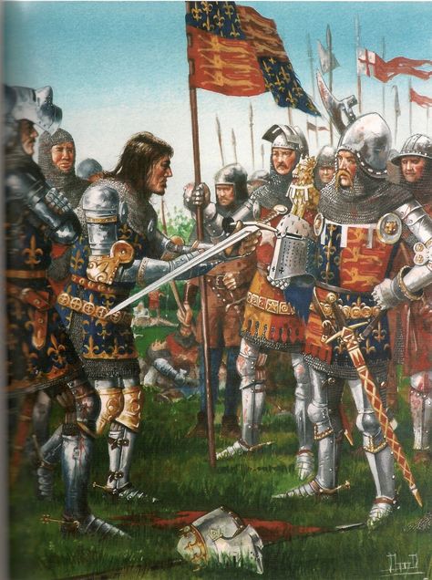 Chivalry Medieval Warfare, Edward The Black Prince, Prince Of England, The Black Prince, Medieval France, Medieval Warfare, Military Illustration, Historical Warriors, Medieval England