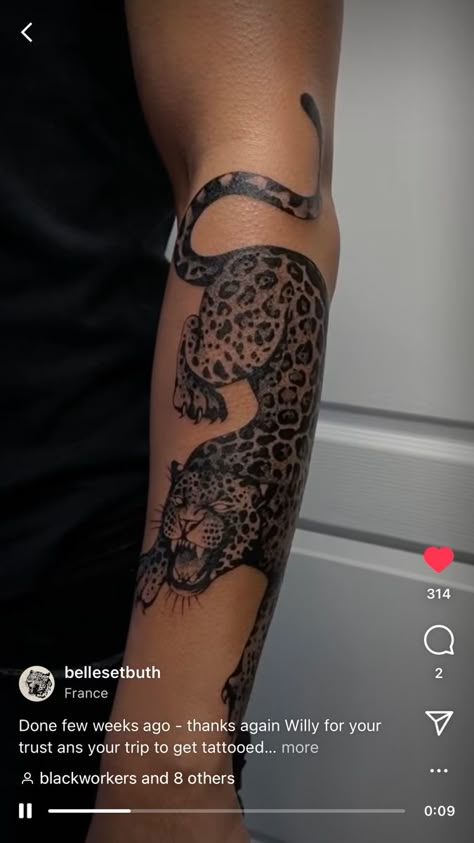 Old School Leopard Tattoo, Panther Body Tattoo, Big Cat Tattoo Men, Jaguar Tattoo Leg, Angry Leopard Tattoo, Amur Leopard Tattoo, Leopard Tattoo On Leg, Jaguar Shoulder Tattoo, Leopard Chest Tattoo