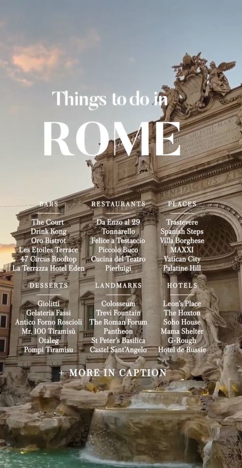 Rome Bars, Places To Visit In Rome, Hoxton Hotel, Rome Bucket List, Rome Restaurants, Hotel Eden, Rome Vacation, Restaurants In Rome, Italy Trip Planning