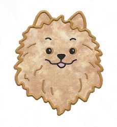 Pomeranian Applique - 3 Sizes! | Tags | Machine Embroidery Designs | SWAKembroidery.com Applique for Kids Pomeranian Ear Outline, Pomeranian Embroidery, Chihuahua Embroidery Pattern, Embroidered Dog Face, Embroidery Chihuahua, Parrot Cartoon, Felt Keychain, Dog Crafts, Animal Ornament