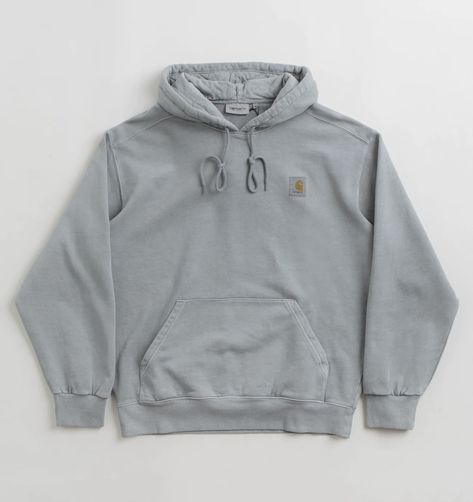 Carhartt Pullover, Workwear Brands, Carhartt Hoodie, Kangaroo Pouch, Woven Labels, New Wardrobe, Grey Blue, School Outfits, Sweater Hoodie