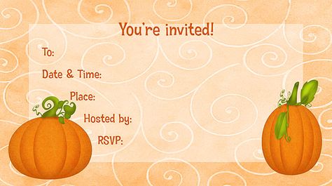 Pumpkins Free Printable Fill-In Invitations Harvest Party Invitation, Pumpkin Party Invitations, Fall Party Invitations Free Printable, Free Halloween Invitations, Fall Invitations, Fall Party Invitations, Sweet September, Teacher Motivation, Pumpkin Invitation