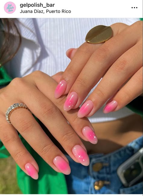 Pink Aura 💕 Almond Nails Pink, Teen Nails, Diy Acrylic Nails, Summery Nails, Pink Aura, Almond Acrylic Nails, Ballerina Nails, Girls Nails, Beauty Nail