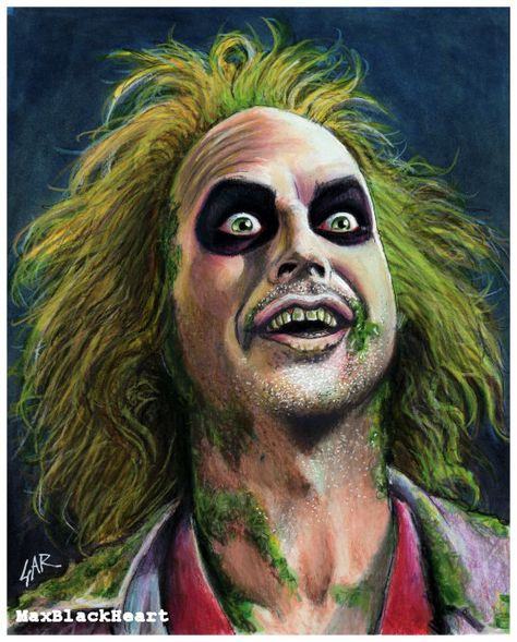 8x10 PRINT / Beetlejuice / Tim Burton Michael Keaton Geena Davis Alec Baldwin Winona Ryder Dark comedy art movie Beetlejuice Pictures, Beetlejuice Drawings, Beetle Juice Drawing, Beetlejuice Makeup Female, Bob Beetlejuice, Beetlejuice Illustration, Beetlejuice Painting, Beetlejuice Drawing, Beetlejuice Pumpkin